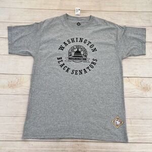 Men's Washing Black Senators Baseball Gray Leagues Baseball T-Shirt L